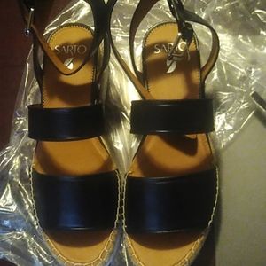 Franco sarto platform sandal leather 9.5 new